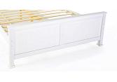 4ft6 Double White wood, solid panel,wooden bed frame Madrid 4